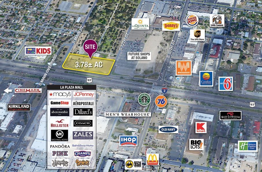 McAllen, TX Redevelopment Land: 1324 W Expressway 83, McAllen, TX 78501